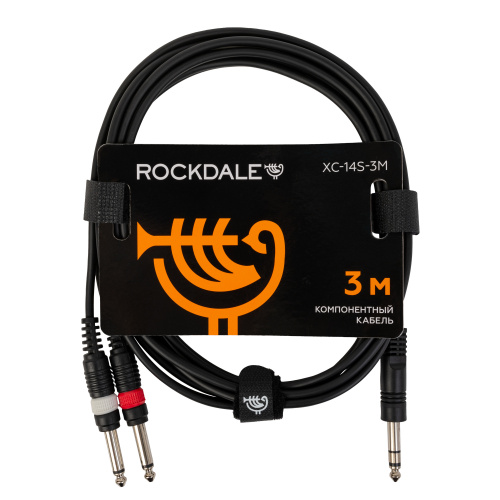ROCKDALE-14S-3M готовый компонентный кабель, разъемы 2 mono jack - stereo jack, 3 метра