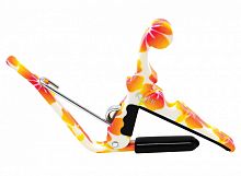 KYSER KUPHA каподастр для укулеле, цвет пастельный с рисунком гибискуса