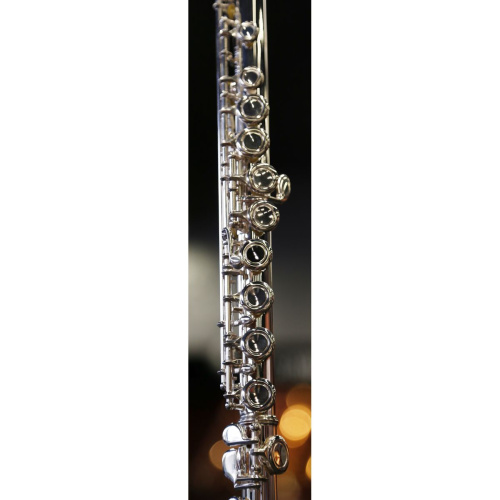 MIYASHIRU FL-467S Флейта, серебрянные губки, закрытые клапаны, не в линию, E-мех, кожзам кейс