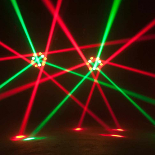 American DJ KAOS осветительное устройство с динамичными и узкими лучами в сочетании с чейзами трех 3-секцион фото 4