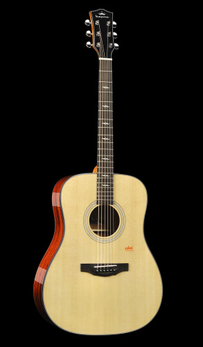 KEPMA F1-D Natural акустическая гитара, цвет натуральный, в комплекте чехол фото 2