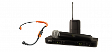 SHURE BLX1288E/SM31 M17 двухканальная радиосистема с ручным и головным микрофонами: ручным динамическим кардиоидным SM58 и конде