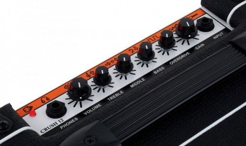 Orange Crush 12 BK Гитарный комбоусилитель, 6", 12Вт, овердрайв, 3х полосный эквалайзер, цвет черный фото 6