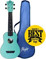 Flight TUS 35 LB укулеле сопрано, пластик, цвет голубой