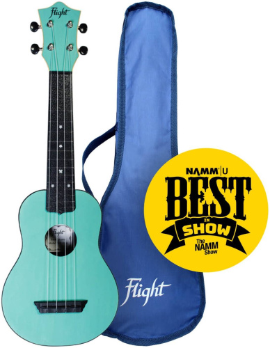 Flight TUS 35 LB укулеле сопрано, пластик, цвет голубой