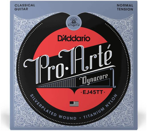 D'Addario EJ45TT струны для классической гитары,премиум класс, оплётка-титан фото 2