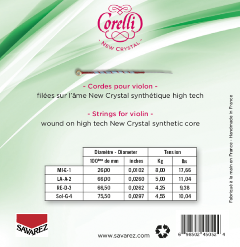 SAVAREZ 700MLB Corelli New Crystal Medium Light струны для скрипки фото 2