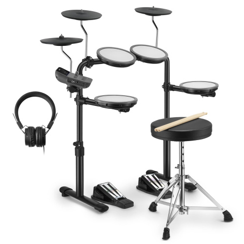 DONNER DED-70 Electric Drum Set 5 Drums 3 Cymbals электронная ударная установка (5 пэдов барабанов, 3 пэда тарелок, стул для бар