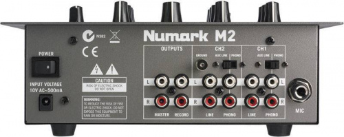 NUMARK M2 2-канальный 10" микшер входы: 2-4 линейных/phono, 2 phono, 2 линейных, 1 микрофонный фото 3