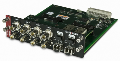 ALLEN&HEATH DLIVE-M-DL-SMADI Аудио интерфейс SuperMADI, 96kHz, 128 I/O, 8x BNC, 4 слота SFP
