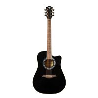 ROCKDALE Aurora D6 Gloss C BK акустическая гитара дредноут с вырезом, цвет черный, глянцевое покрытие