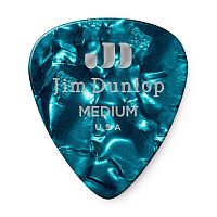 Dunlop Celluloid Turquoise Pearloid Medium 483P11MD 12Pack медиаторы, средние, 12 шт.