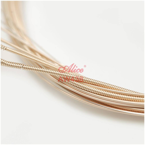 ALICE AW438-M Струны для акустической гитары, натяжение Medium, золотой фото 2