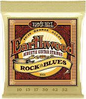 Ernie Ball 2008 струны для акуст.гитары Earthwood 80/20 Rock & Blues (10-13-17-30-42-52)