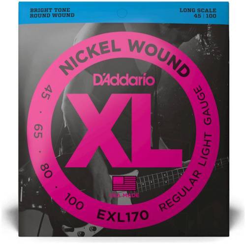 D'Addario EXL170 Струны бас-гитары soft long 045-100 фото 2