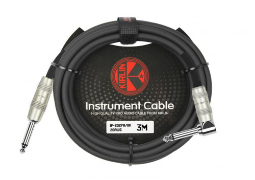 Kirlin IP-202PR 3M BK кабель инструментальный Разъемы: 1/4" прямой моноджек 1/4" угловой монодж фото 2