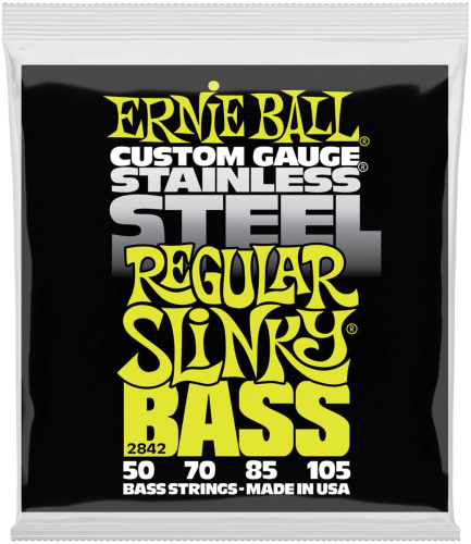 Ernie Ball 2842 струны для бас-гитары Stainless Steel Bass Regular Slinky (50-70-85-105)