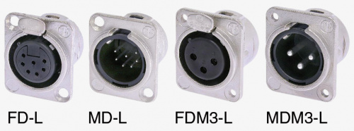 Neutrik NC3FDM3-L-1 панельный разъем XLR F, крепежные отверстия резьба М3 фото 2