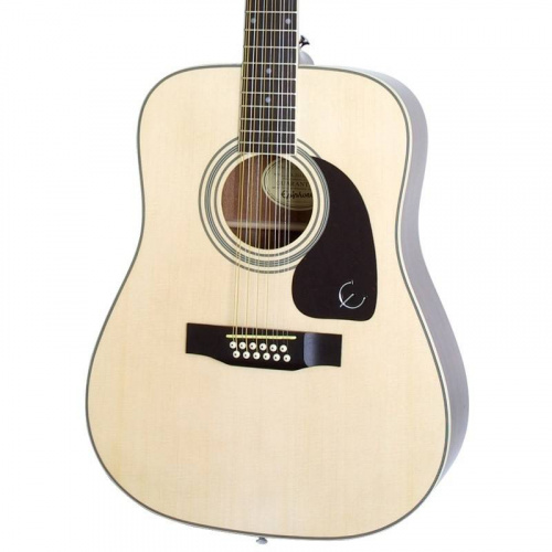 EPIPHONE DR-212 NATURAL CH HDWE гитара акустическая, 12-струнная, дредноут, цвет натуральный, фурнитура хромированная, корпус махагон, верхняя дека ма фото 2