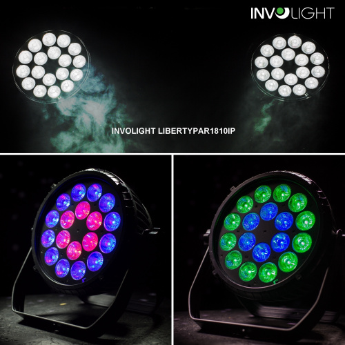 Involight LIBERTY PAR 1810IP Аккумуляторный всепогодный LED прожектор, 18х5Вт RGBW, DMX512, ИК-ДУ фото 3