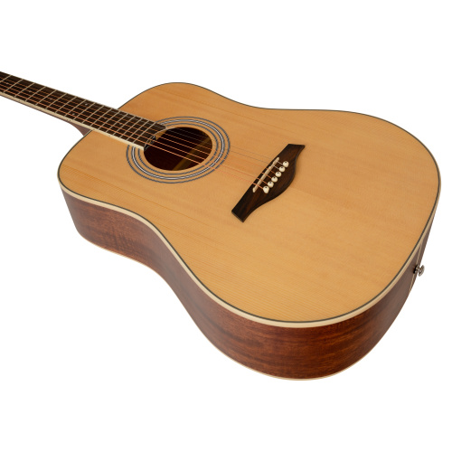 ROCKDALE Aurora D6 Satin NAT акустическая гитара дредноут, цвет натуральный, сатиновое покрытие фото 3