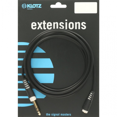 Klotz AS-EX60300 кабель-удлинитель для наушников stereo jack 6,35мм M x stereo mini jack 3,5мм F, 3м фото 3