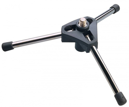 K&M 25910-300-55 низкая микрофонная стойка журавль для бас-бочки, металлические узлы, высота 280 мм, длина журавля 525 мм, цвет черный фото 2