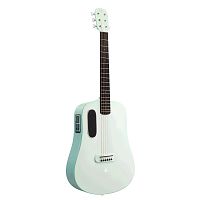 Blue Lava Touch Green трансакустическая гитара с чехлом, цвет зеленый
