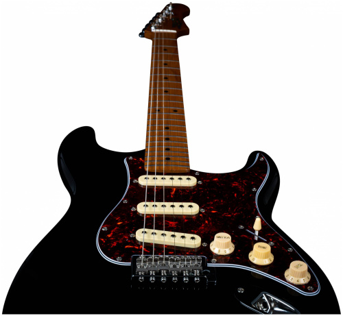 JET JS-300 BK электрогитара, Stratocaster, корпус липа, 22 лада,SSS, tremolo, цвет BK фото 9