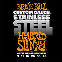 Ernie Ball 2247 струны для эл.гитары Stainless Steel Hybrid Slinky (9-11-16-26-36-46)