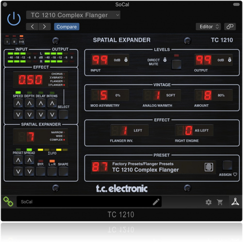 TC electronic TC1210-DT эффект Spatial Expander и Stereo Chorus/Flanger в виде плагина с USB-контроллером управления фото 3