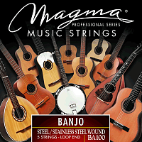Magma Strings BA100 Струны для 5-струнного банджо, Серия: Banjo, Калибр: , Обмотка: посеребрёная.