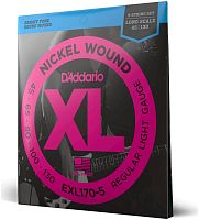 D'Addario EXL170-5 Струны для 5-струнной бас-гитары, soft long, 045-130