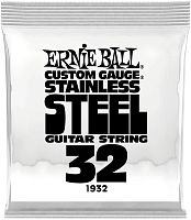Ernie Ball 1932 струна одиночная для электрогитары Серия Stainless Steel Калибр: 32 Сердцевина: