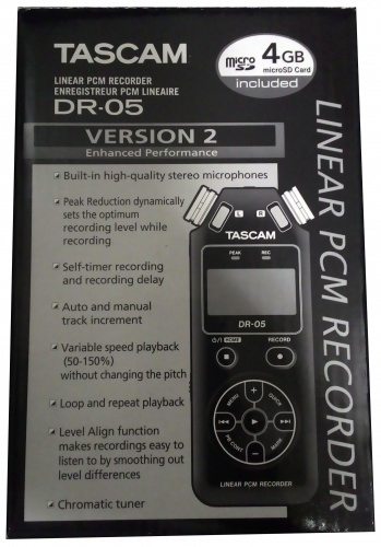 TASCAM DR-05 (version 2) портативный диктофон - PCM стерео рекордер со встроенными микрофонами, Wav/MP3 фото 11
