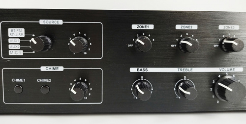 CMX Audio FA-240Z Микшер усилитель, 3 зоны с отдельным контролем громкости, 240ватт, встроенный Mp3 плеер USB и SD, FM тюнер Bl фото 5