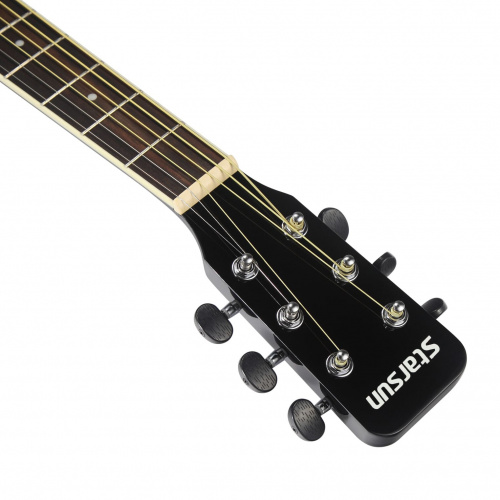 STARSUN DG220c-p Black акустическая гитара, цвет черный фото 4