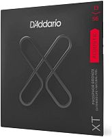 D'ADDARIO XTAPB1356 SET ACOUS XT PHOS BRZ MEDIUM струны с покрытием XT для акустической гитары, 13-56