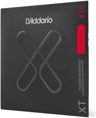 D'ADDARIO XTAPB1356 SET ACOUS XT PHOS BRZ MEDIUM струны с покрытием XT для акустической гитары, 13-56