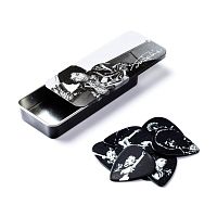 Dunlop Jimi Hendrix Silver Portrait JHPT05H Pick Tin сувенирный набор медиаторов в пенале, жест, 12ш