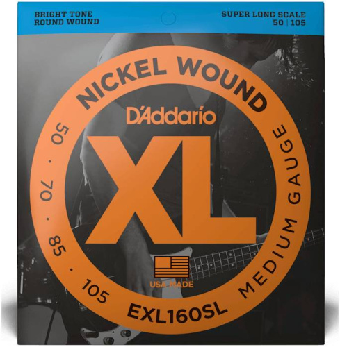 D'Addario EXL160SL Струны бас regular super long 050-105 фото 2