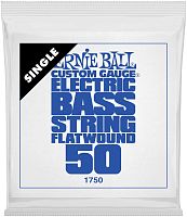 Ernie Ball 1750 струна одиночная для бас-гитары Серия Flatwound Калибр: 50 Сердцевина: шестигра