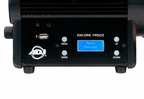 American DJ Encore FR50z Светодиодный театральный прожектор с 6" линзой Френеля. 50W, 3000 К, кашетирующие ш фото 4