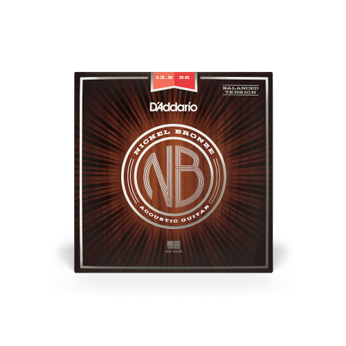 D'Addario NB13556BT NICKEL BRONZE комплект струн для акустической гитары 13.5-18-24-32-42-56