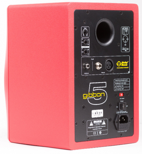 Monkey Banana Gibbon5 red Студийный монитор 5,25', диффузор: полипропелен, твиттер 1', LF 80W, HF 30W, балансный вход XRL/Jack, фото 3