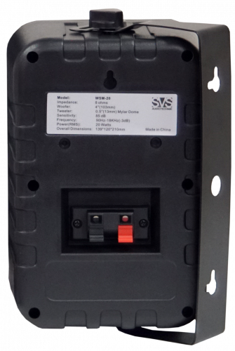 SVS Audiotechnik WSM-20 Black Громкоговоритель настенный, динамик 4", драйвер 0.5", 10Вт (RMS), 100В фото 4