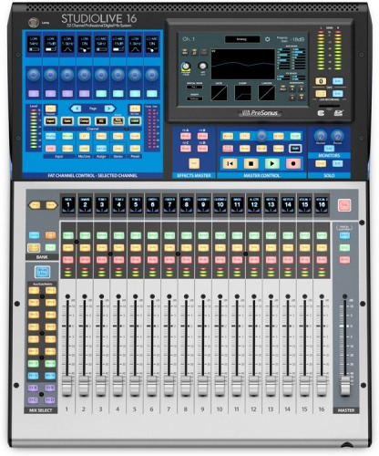 PreSonus StudioLive 16 Series III цифровой микшер, 38 кан.+8 возвратов, 16+1 фейдер, 22 аналоговых вх/17вых, 4FX, 16MIX, 4AUX FX, USB-audio, AVB-audio фото 2