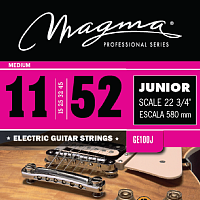 Magma Strings GE100J Струны для короткомензурной электрогитары 22 3/4" 11-52, Серия: Kid & Junior, Калибр: 11-15-25-32-45-52.