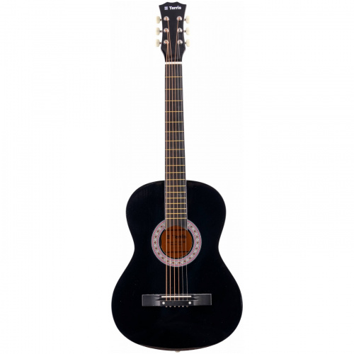 TERRIS TF-038 BK Starter Pack набор гитариста: фолк гитара черного цвета и комплект аксессуаров фото 8