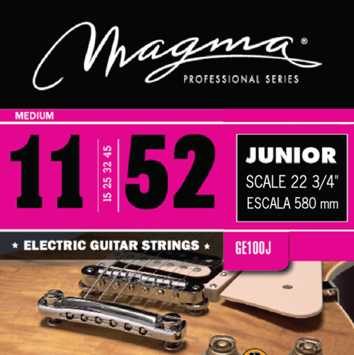 Magma Strings GE100J Струны для короткомензурной электрогитары 22 3/4" 11-52, Серия: Kid & Junior, Калибр: 11-15-25-32-45-52.